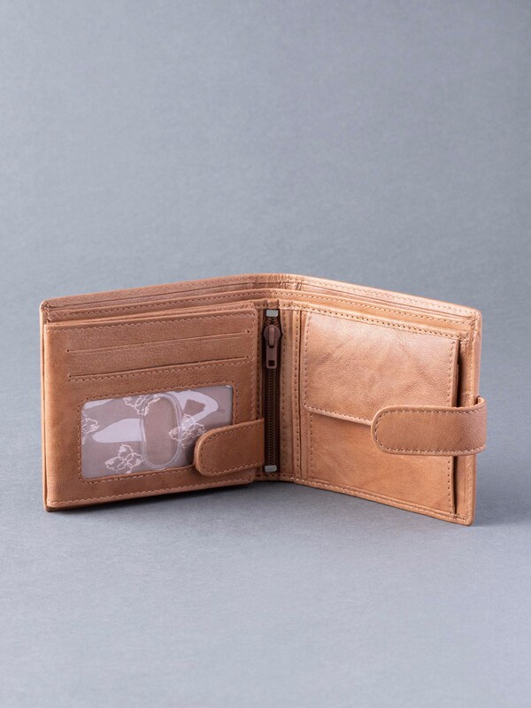 Seraphine Lakeland Leather Cognac Brown Burneside Wallet