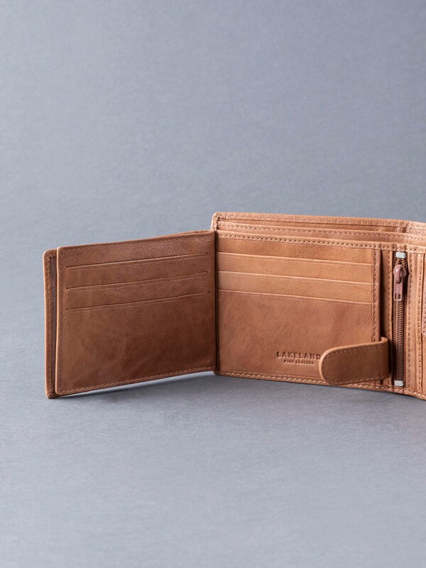 Seraphine Lakeland Leather Cognac Brown Burneside Wallet