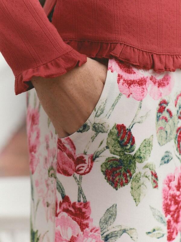 Seraphine Laura Ashley Pink Peony Pointelle Jersey Long Sleeve Pyjamas