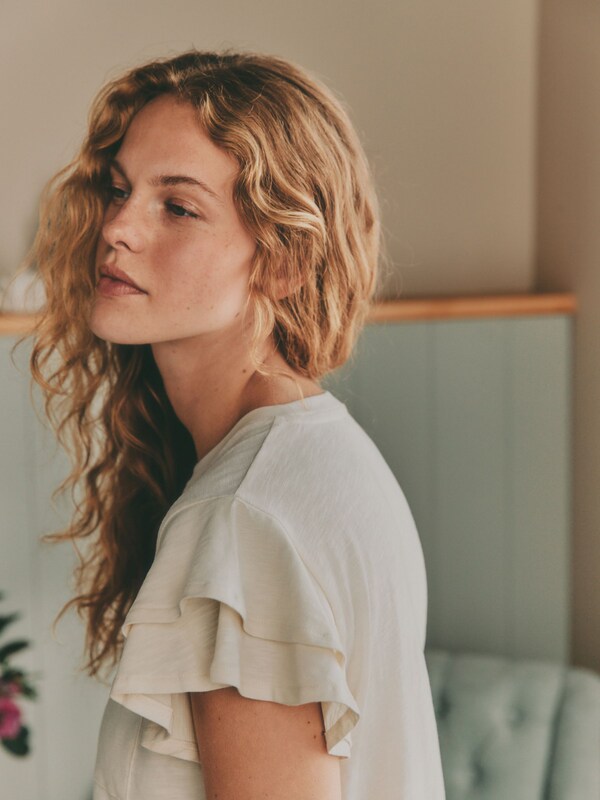 Seraphine Laura Ashley Pink Peony Ruffle Short Sleeve Jersey Pyjamas