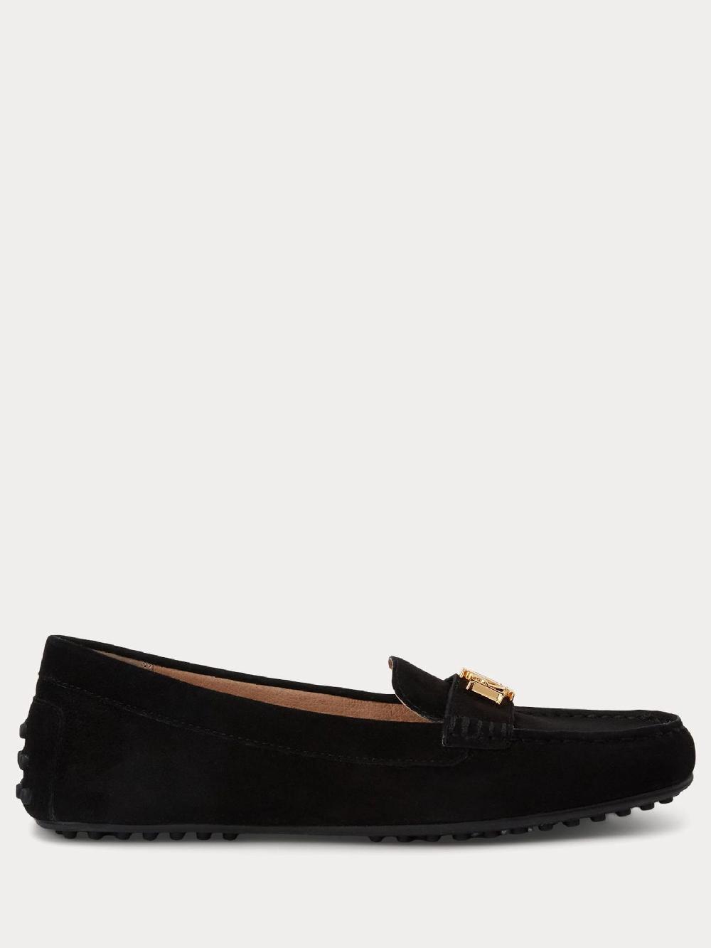 seraphine Lauren Ralph Lauren Black Barnsbury Suede Loafers