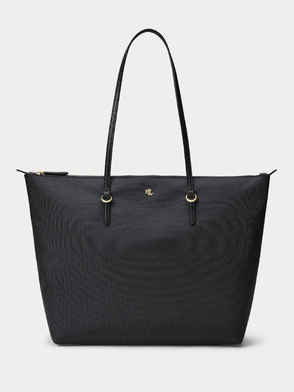 seraphine Lauren Ralph Lauren Black Keaton Large Nylon Large Tote Bag