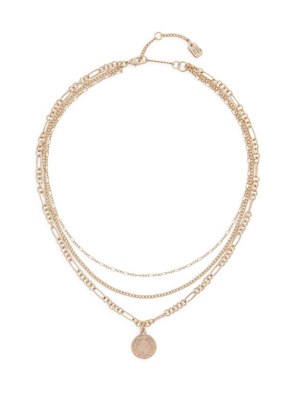 seraphine Lauren Ralph Lauren Gold 16" Gold Tone Multi Row Pendant