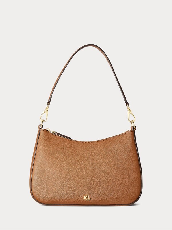 Seraphine Lauren Ralph Lauren Lauren Tan Danni Crosshatch Leather Medium Bag