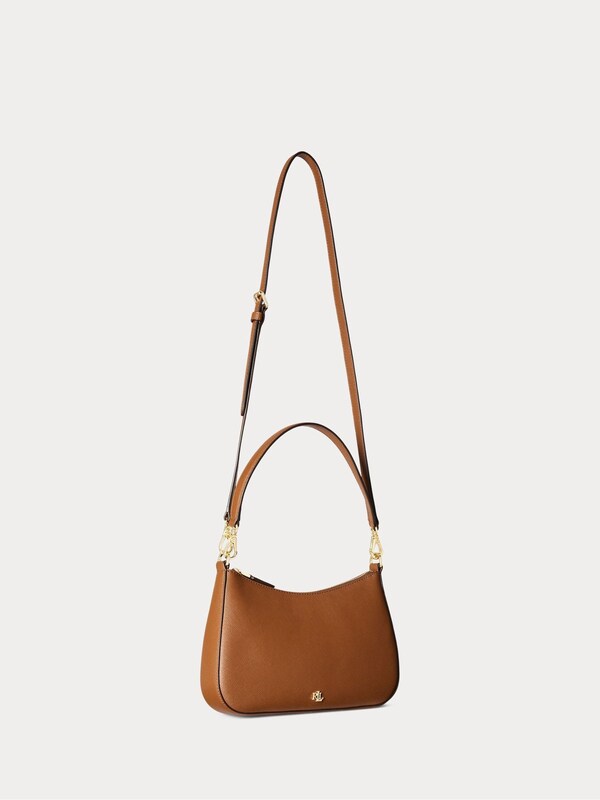 Seraphine Lauren Ralph Lauren Lauren Tan Danni Crosshatch Leather Medium Bag