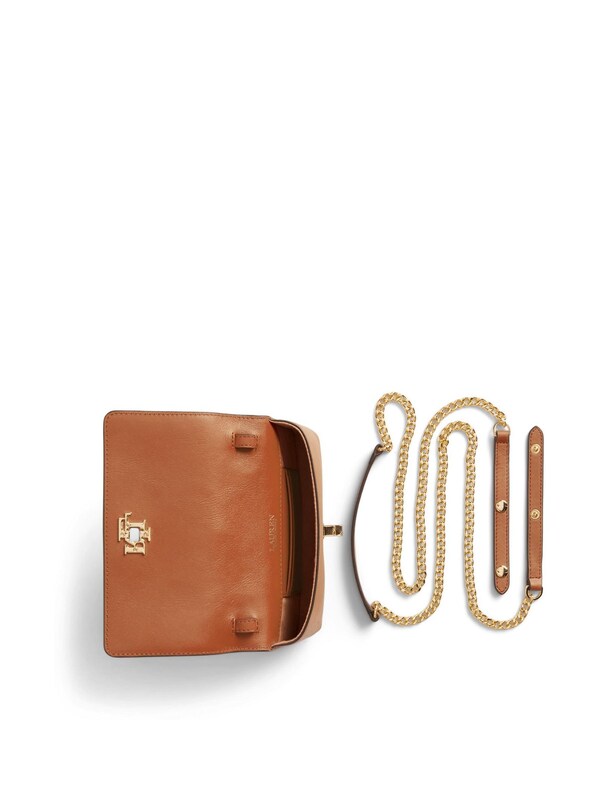 Seraphine Lauren Ralph Lauren Lauren Tan Turn-Lock Tech Case Leather Cross-Body Bag