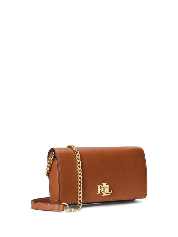 Seraphine Lauren Ralph Lauren Lauren Tan Turn-Lock Tech Case Leather Cross-Body Bag