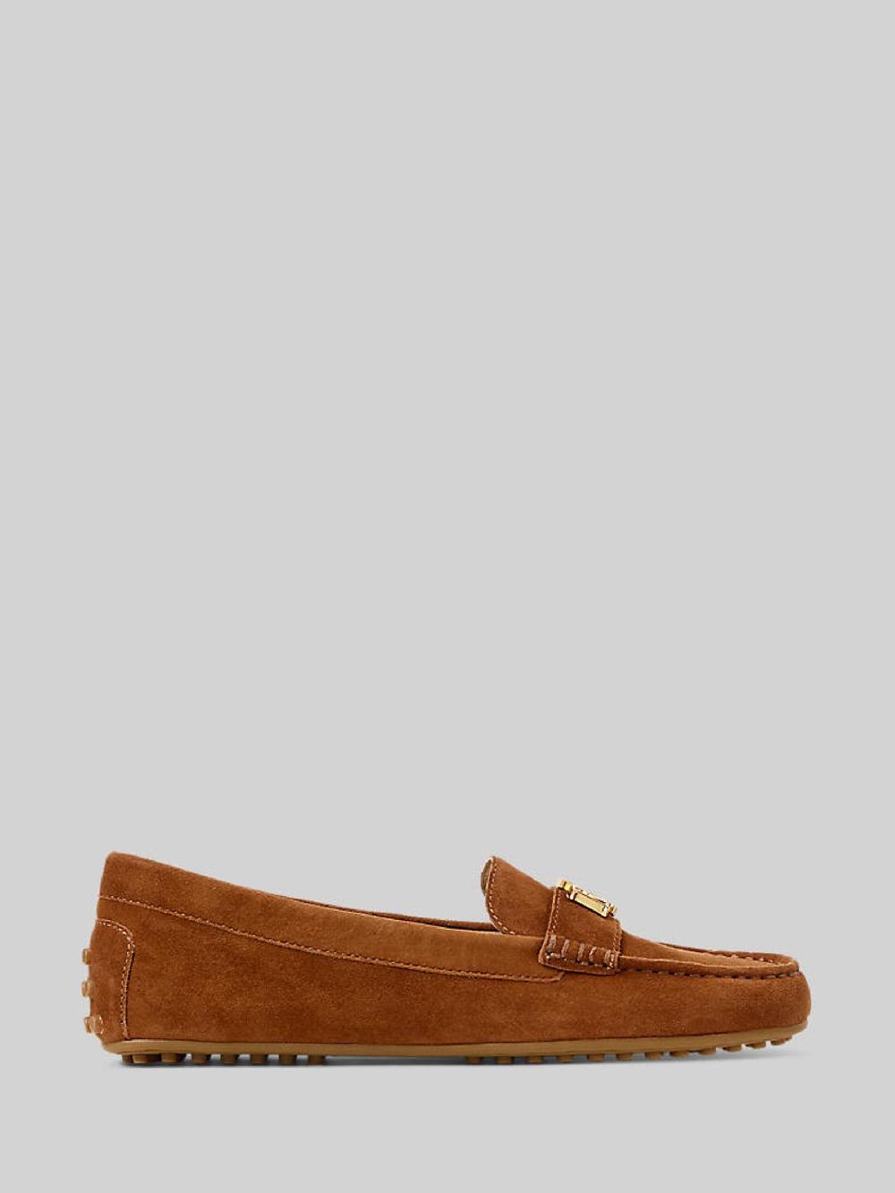 seraphine Lauren Ralph Lauren Tan Brown Barnsbury Suede Loafers
