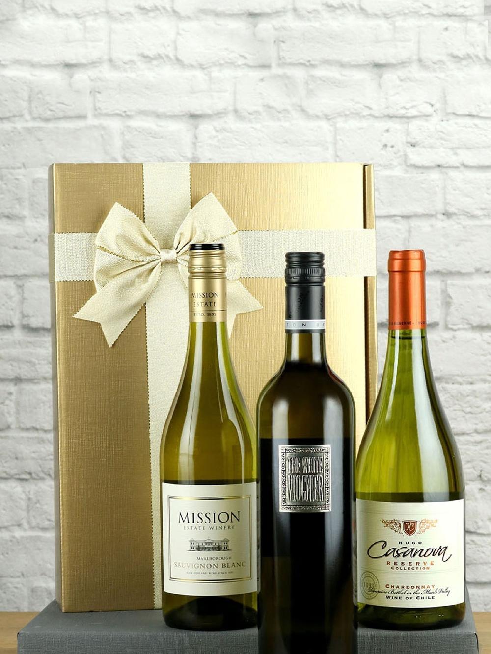 seraphine Le Bon Vin Trio of World White Wines Gold Box Gift