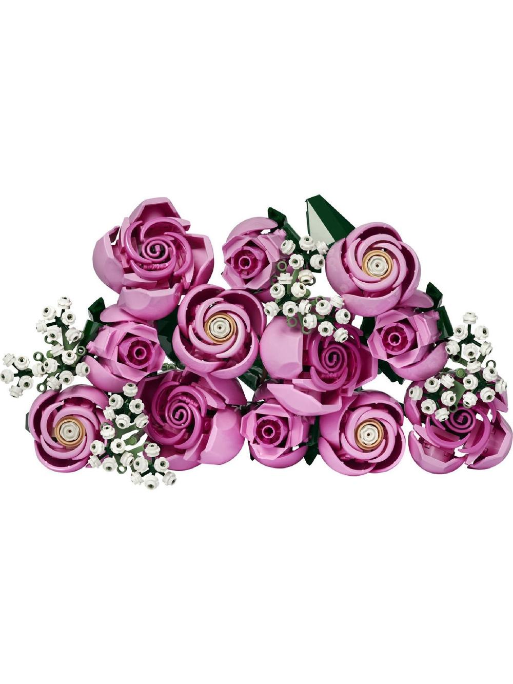 seraphine LEGO Botanicals Bouquet of Pink Roses Faux Flower Set 10374