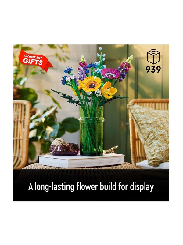 Seraphine LEGO Icons Icons Wildflower Bouquet Flowers Set For Adults 10313