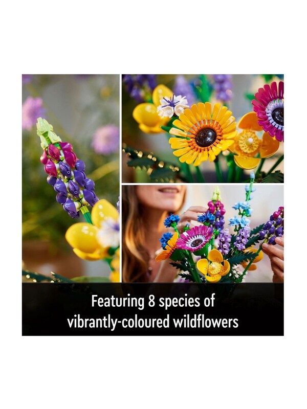 Seraphine LEGO Icons Icons Wildflower Bouquet Flowers Set For Adults 10313