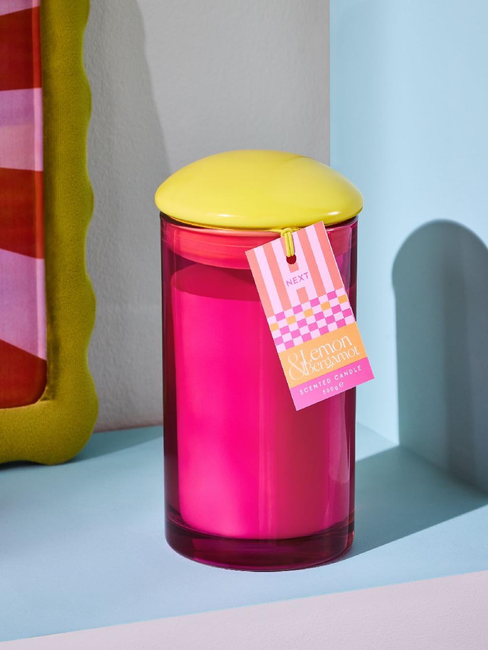 seraphine Lemon & Bergamot Pink Bright Collection 1 Wick Candle