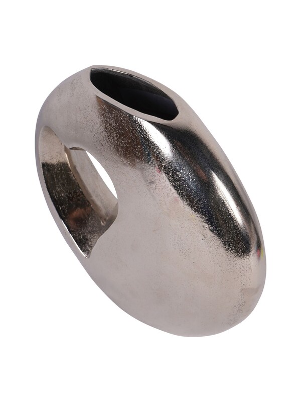 Seraphine Libra Interiors Silver Esme Heart Cast Aluminium Vase