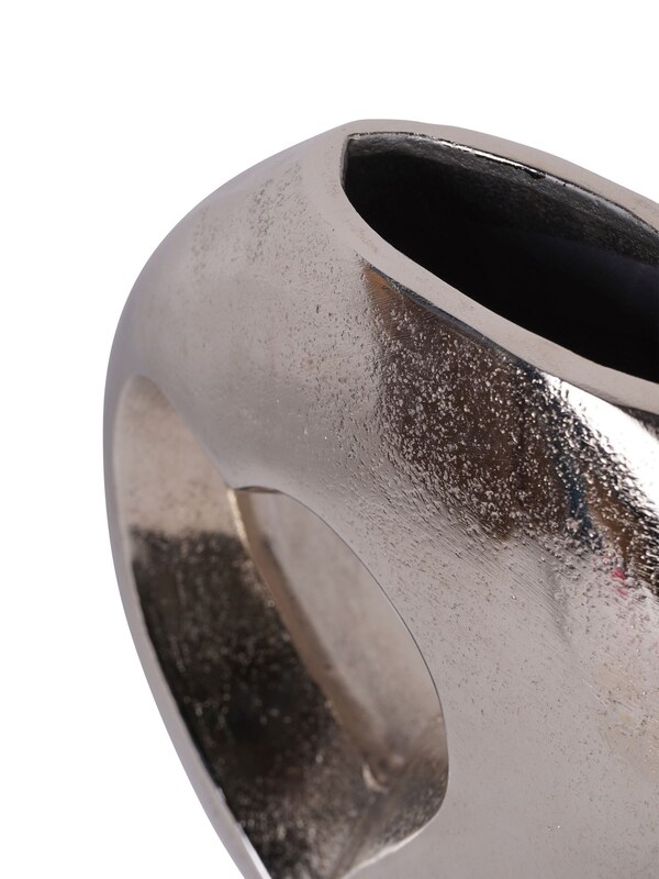 Seraphine Libra Interiors Silver Esme Heart Cast Aluminium Vase