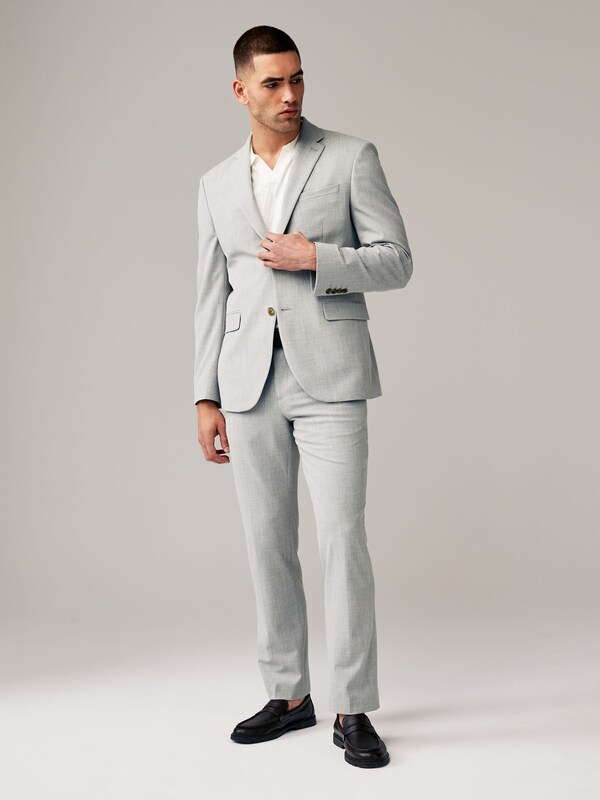 Seraphine Light Grey Regular Fit Motionflex Stretch Suit Jacket