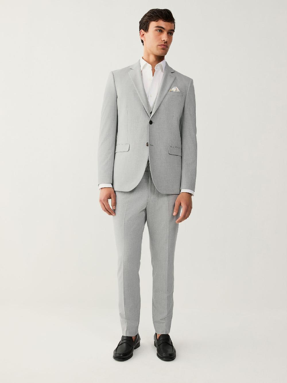 seraphine Light Grey Skinny Fit Motionflex Stretch Suit Jacket