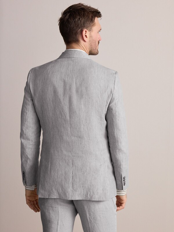 Seraphine Light Grey Slim Fit Leomaster Italian 100% Linen Suit Jacket