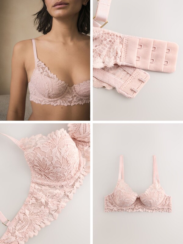 Seraphine Light Pink Pad Balcony Lace Ultimate Comfort Bra