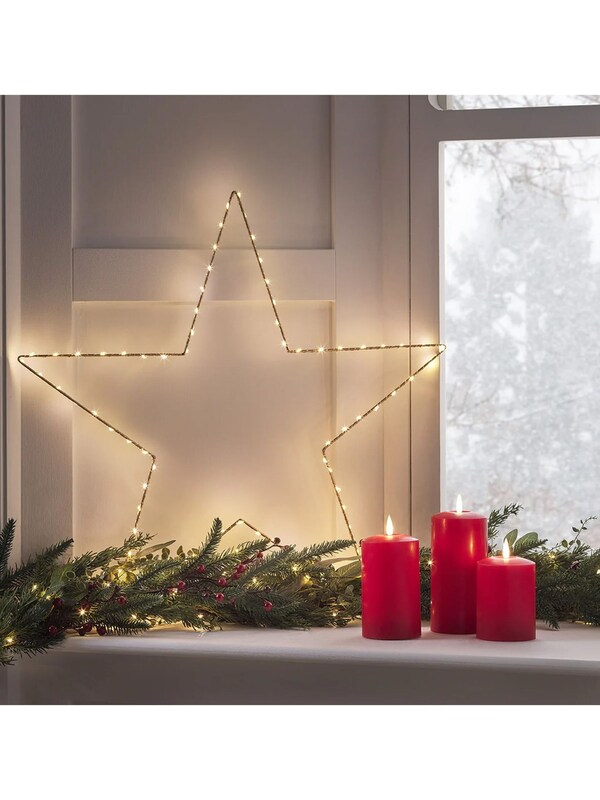 Seraphine Lights4fun Red TruGlow LED Pillar Candle Trio