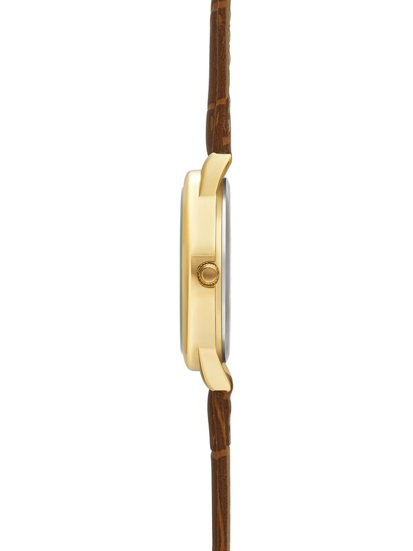 Seraphine Limit 34mm Mens Round Gold Analogue Watch With Strap