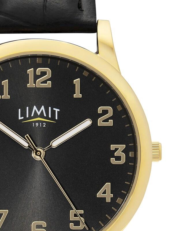 Seraphine Limit 34mm Mens Round Gold Analogue Watch With Strap