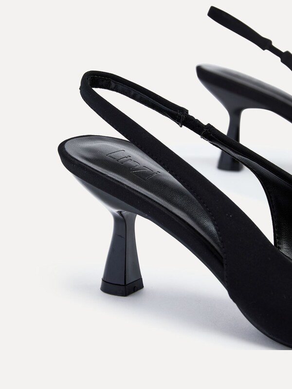 Seraphine Linzi Black Presley Stiletto Pointed Court Heels