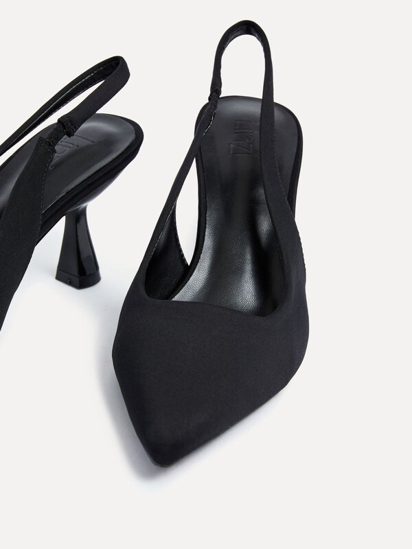 Seraphine Linzi Black Presley Stiletto Pointed Court Heels