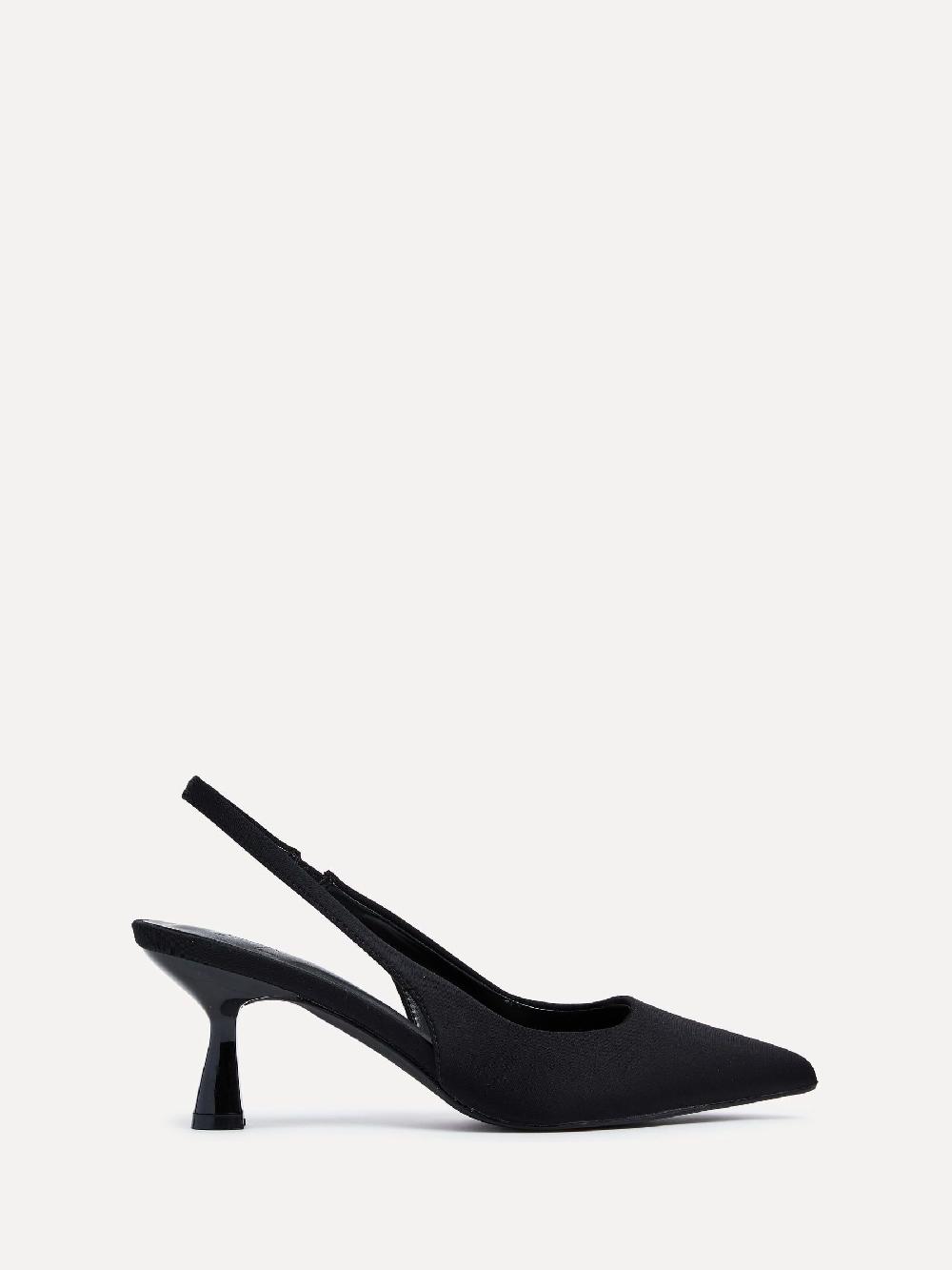 seraphine Linzi Black Presley Stiletto Pointed Court Heels