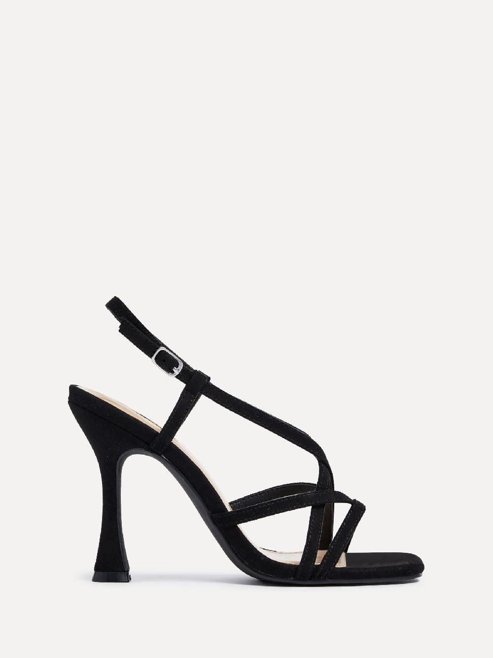 seraphine Linzi Black Sabrina Strappy Stiletto Heeled Sandals