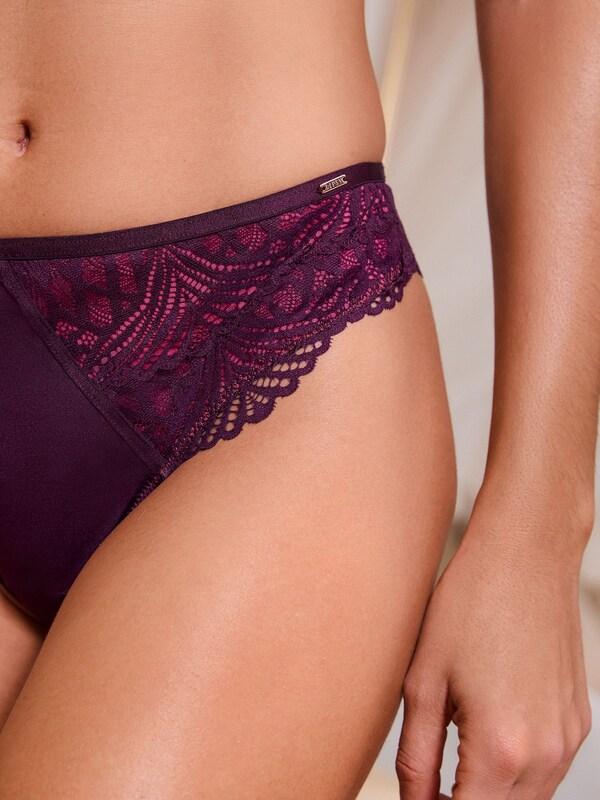 Seraphine Lipsy Pink/Purple Thong Geo Lace Knickers