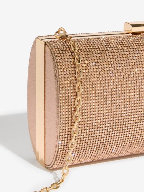 Seraphine Lipsy Rose Gold Embellished Box Clutch Bag