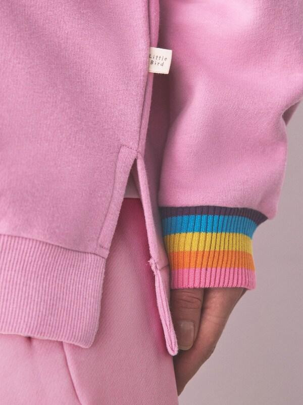 Seraphine Little Bird By Jools Oliver Baby Pink Oversized Crew Neck Sweatshirt