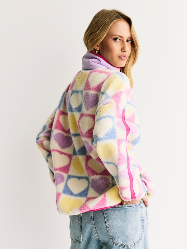 Seraphine Little Bird By Jools Oliver Multi Heart Colourblock Borg Fleece