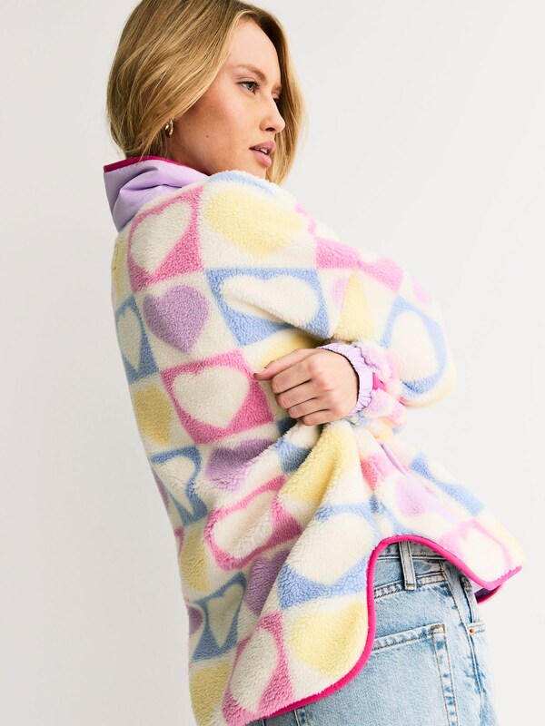 Seraphine Little Bird By Jools Oliver Multi Heart Colourblock Borg Fleece