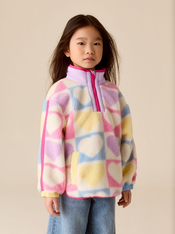Seraphine Little Bird By Jools Oliver Multi Heart Colourblock Borg Fleece
