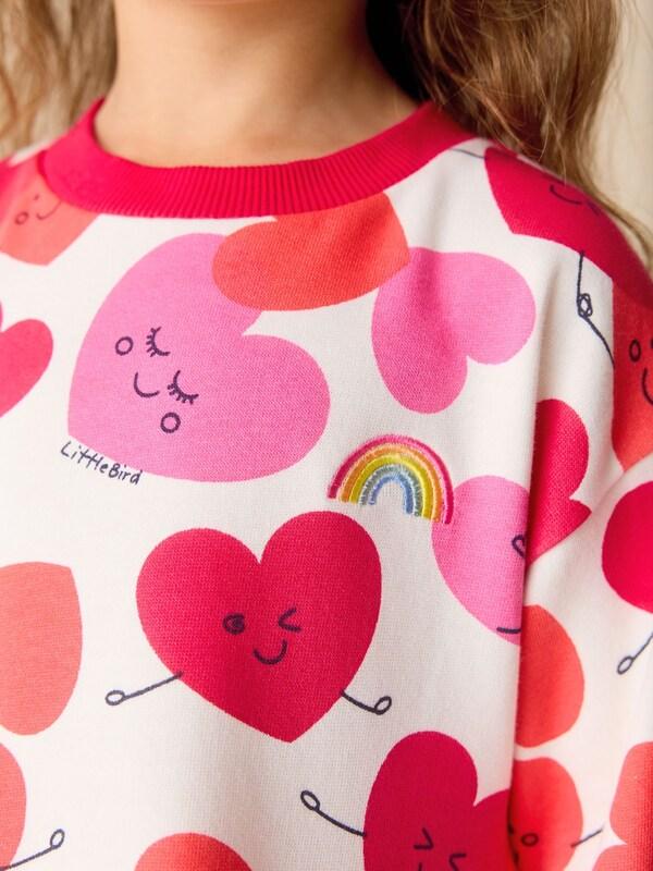 Seraphine Little Bird By Jools Oliver Red/Pink Skater Sweat Dress