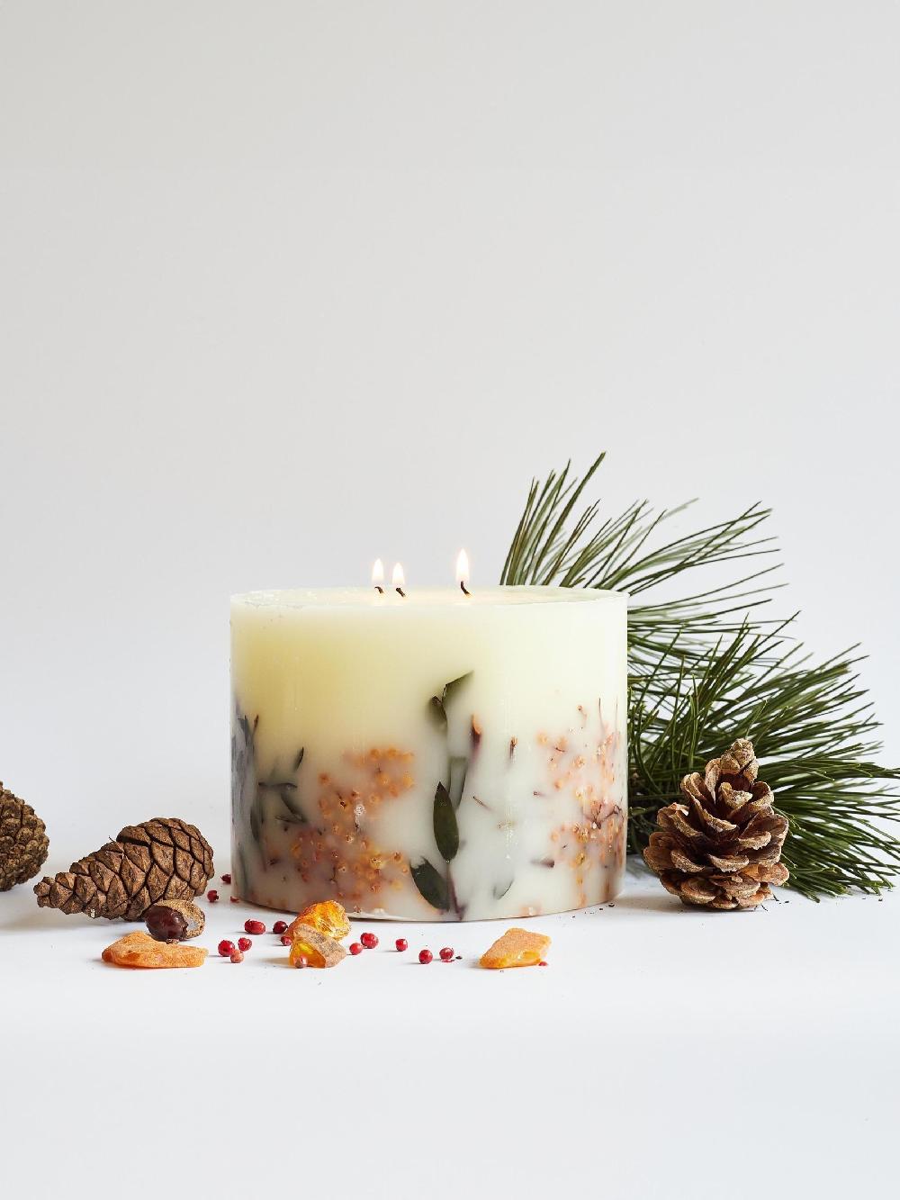 seraphine Lower Lodge Candles No Colour 3 Wick Pine & Pink Pepper Scented Botanical Candle