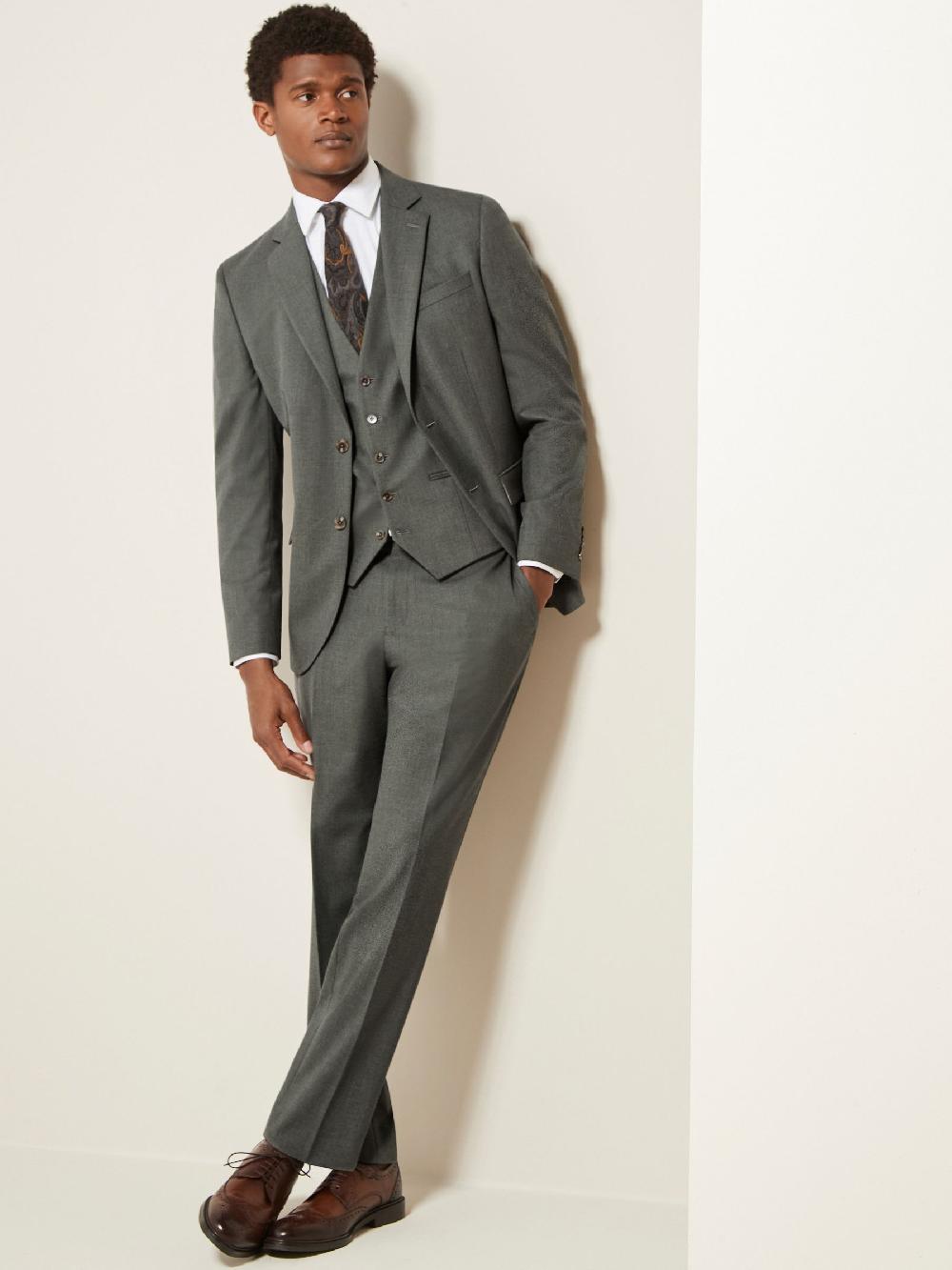 seraphine Marl Green Slim Fit Motionflex Stretch Suit Jacket