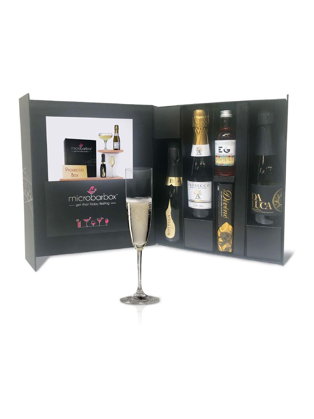 seraphine MicroBarBox Prosecco Gift Set Box with EG Raspberry And Chocolates