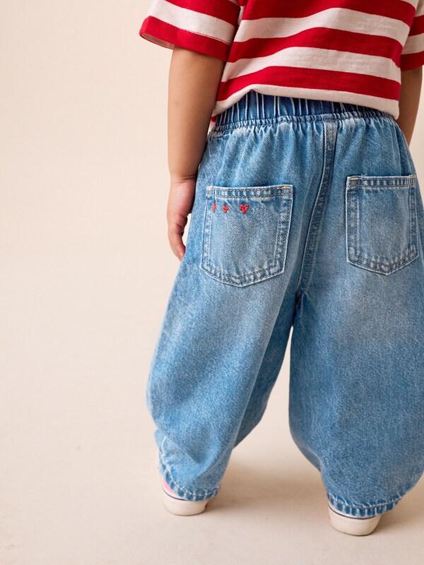 Seraphine Mid Blue Galentines Embroidered Jeans (3mths-7yrs)