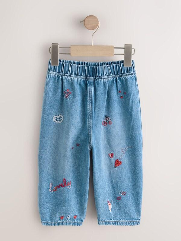 Seraphine Mid Blue Galentines Embroidered Jeans (3mths-7yrs)