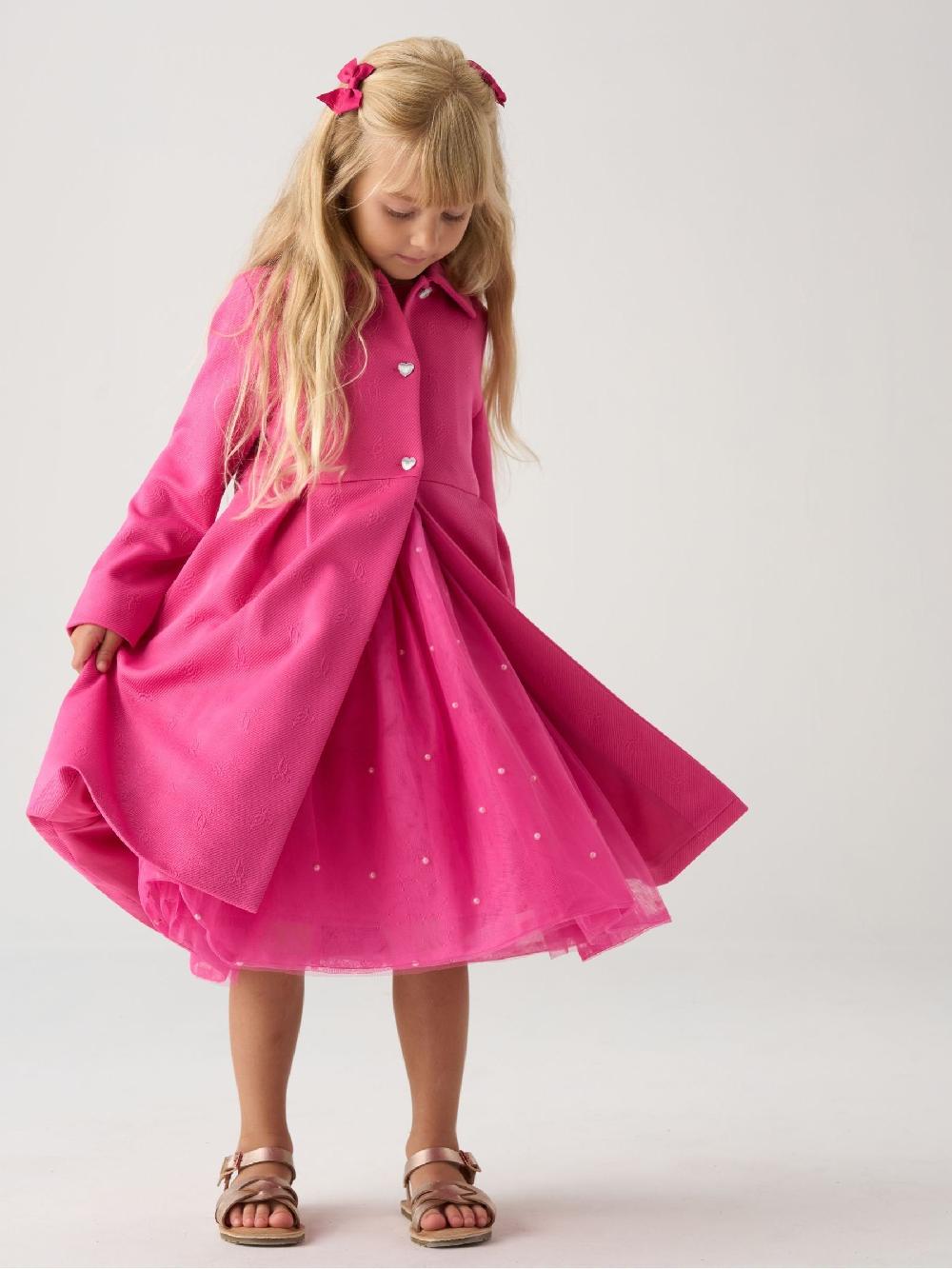 seraphine Miss Pink Jacquard Bows Jacket and Sequin Dress Set