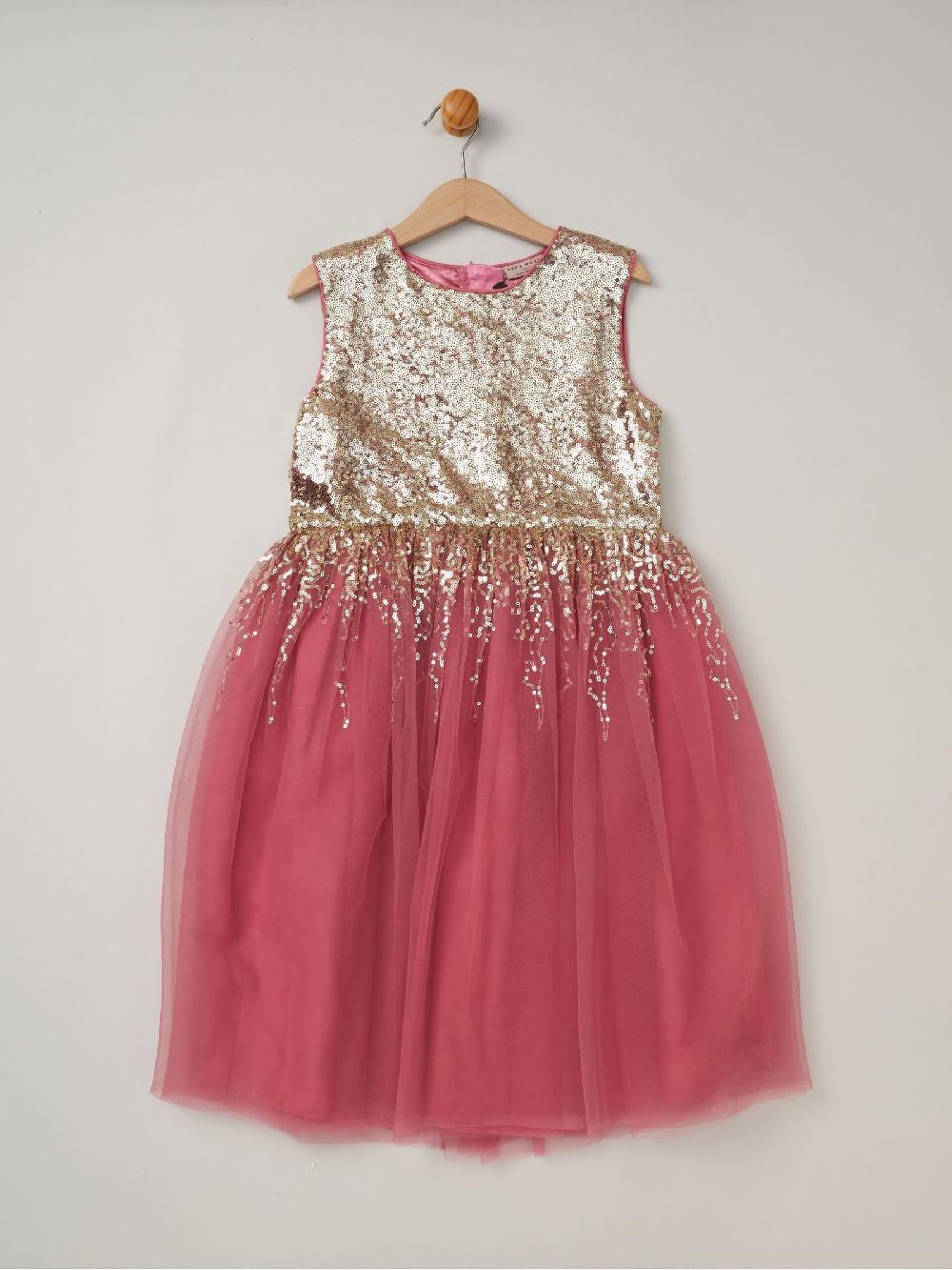 seraphine Miss Sequin Waterfall Dress With Faux Fur Bolero Outfit Set