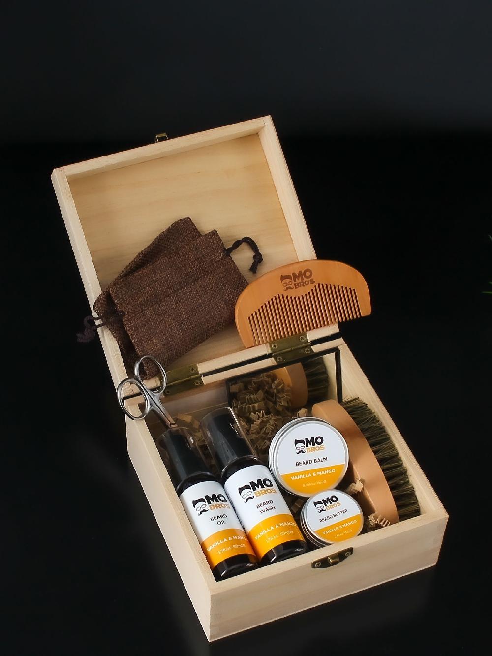 seraphine Mo Bros Wooden Signature Beard Grooming Collection Vanilla and Mango