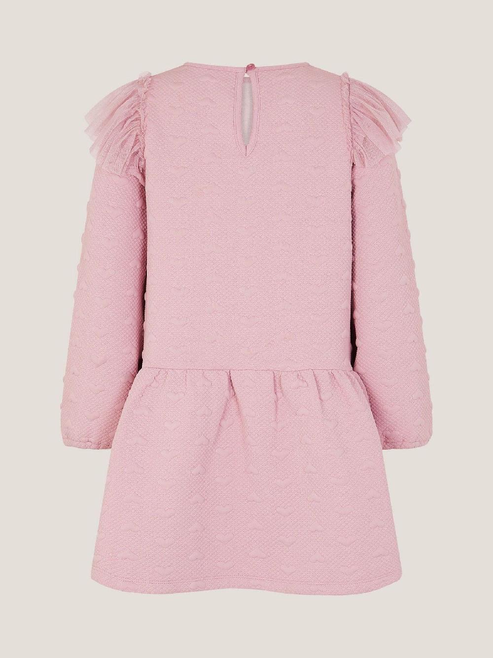 seraphine Monsoon Pink Sequin Heart Quilted Sweatshirt Dress