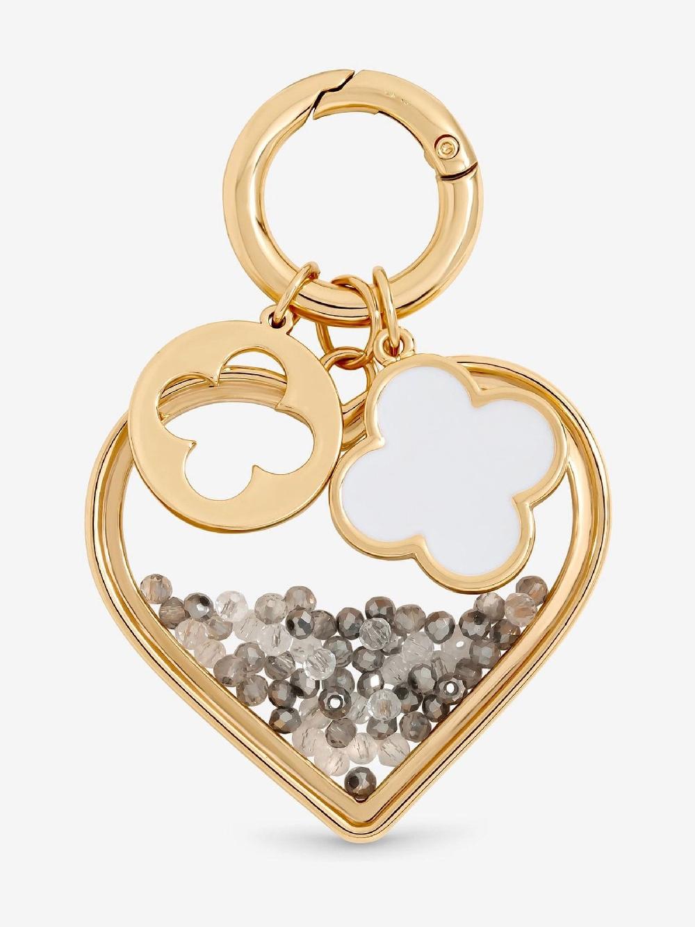 seraphine Mood Gold Plated Heart and Clover Bag Charm