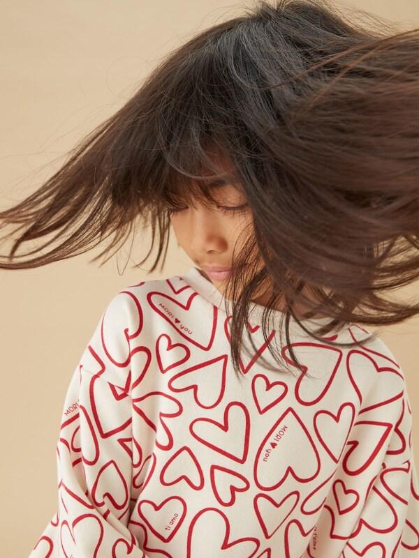 Seraphine MORI Cream Heart Print Supersoft Sweatshirt