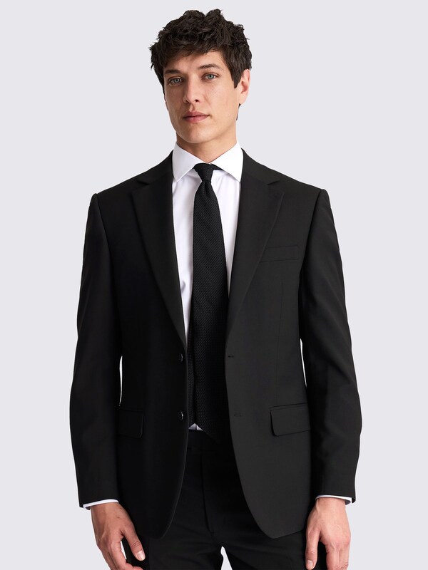 Seraphine MOSS Black Regular Fit Stretch Suit Jacket