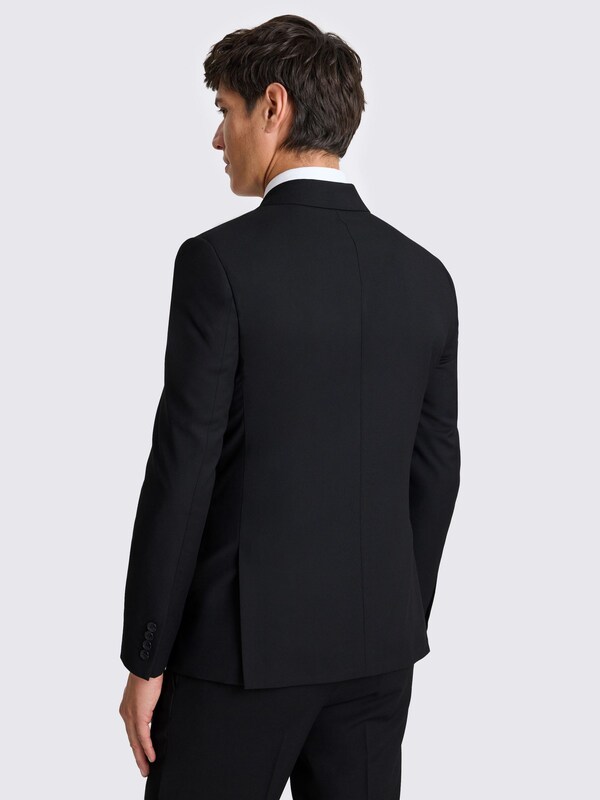 Seraphine MOSS Black Slim Fit Double Breasted Stretch Suit Jacket